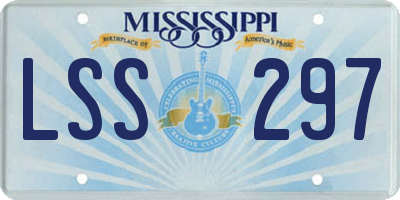 MS license plate LSS297