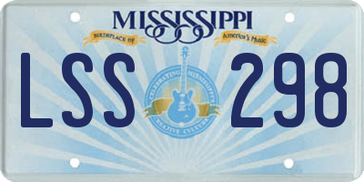 MS license plate LSS298