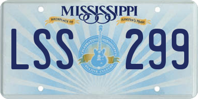 MS license plate LSS299