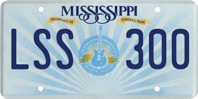 MS license plate LSS300