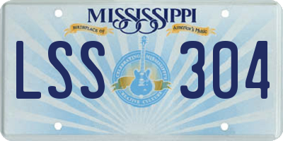 MS license plate LSS304