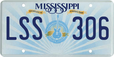 MS license plate LSS306