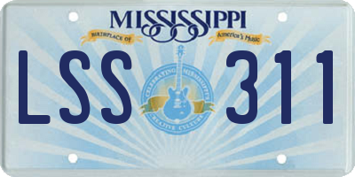 MS license plate LSS311