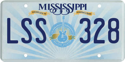 MS license plate LSS328