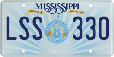MS license plate LSS330