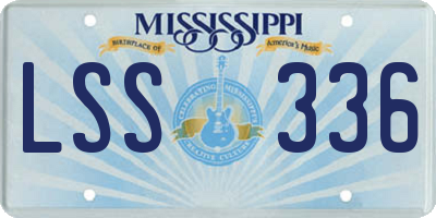 MS license plate LSS336