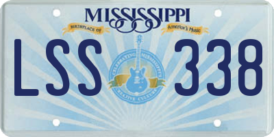 MS license plate LSS338