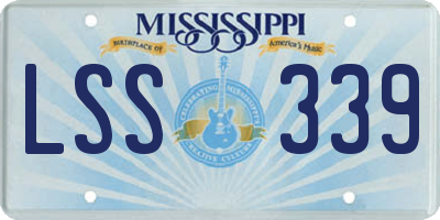 MS license plate LSS339