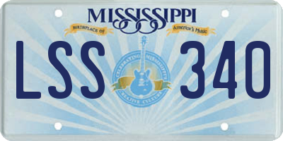 MS license plate LSS340