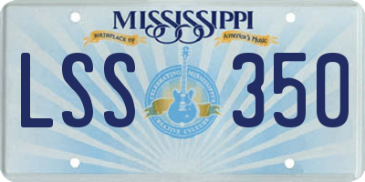 MS license plate LSS350