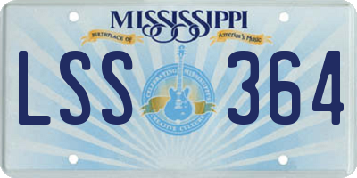 MS license plate LSS364
