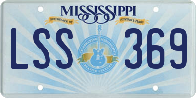 MS license plate LSS369