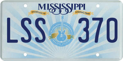 MS license plate LSS370