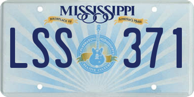 MS license plate LSS371