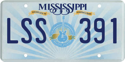 MS license plate LSS391