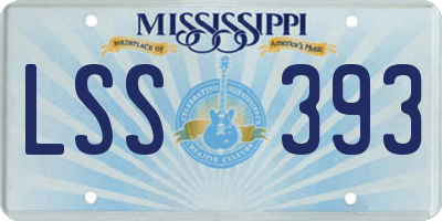 MS license plate LSS393