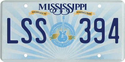 MS license plate LSS394