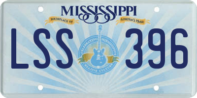MS license plate LSS396