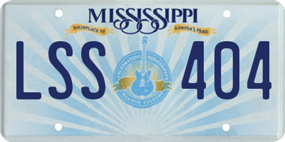 MS license plate LSS404