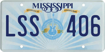 MS license plate LSS406