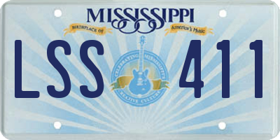 MS license plate LSS411