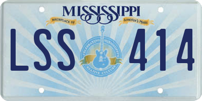 MS license plate LSS414