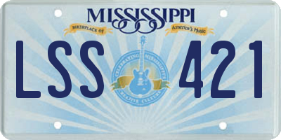 MS license plate LSS421