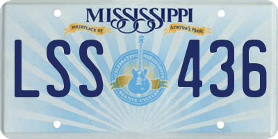 MS license plate LSS436
