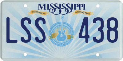 MS license plate LSS438