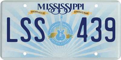 MS license plate LSS439
