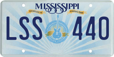 MS license plate LSS440