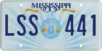 MS license plate LSS441