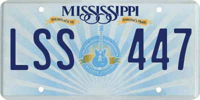 MS license plate LSS447