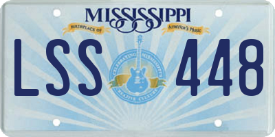 MS license plate LSS448
