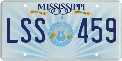 MS license plate LSS459