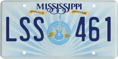 MS license plate LSS461