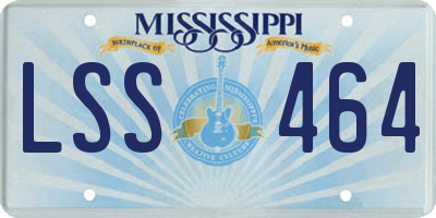 MS license plate LSS464