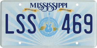MS license plate LSS469