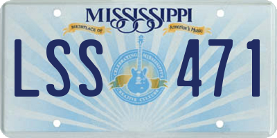 MS license plate LSS471