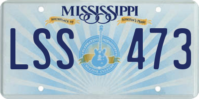 MS license plate LSS473