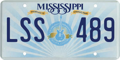 MS license plate LSS489