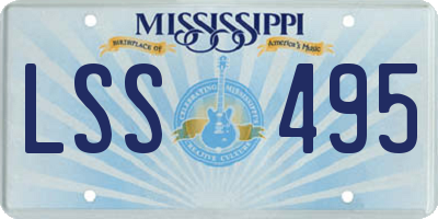MS license plate LSS495
