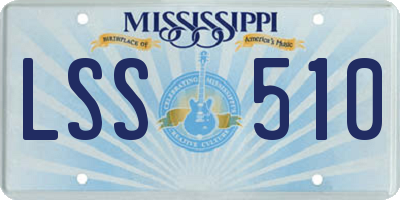 MS license plate LSS510
