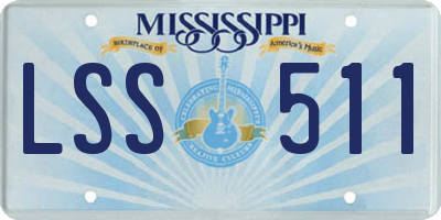 MS license plate LSS511