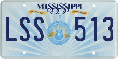 MS license plate LSS513