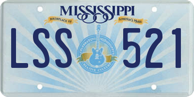 MS license plate LSS521