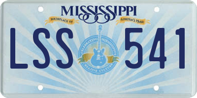 MS license plate LSS541