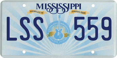 MS license plate LSS559