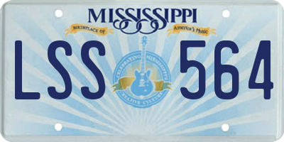 MS license plate LSS564