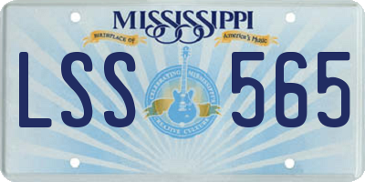 MS license plate LSS565